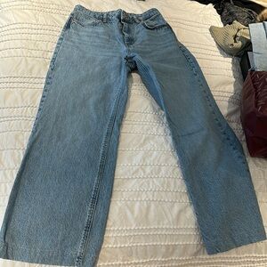 zara wide leg jeans - hemmed